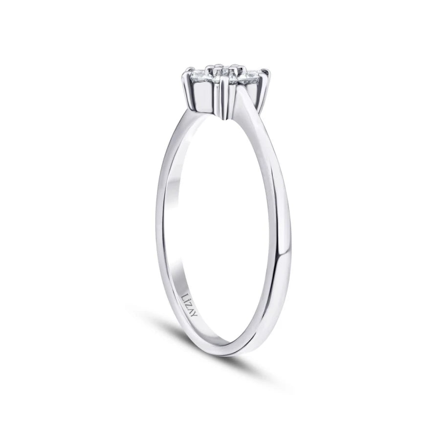 0.25 ct. Diamant Blumen Ring