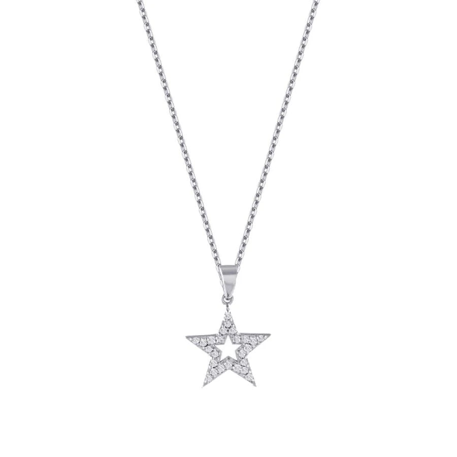 0.11 ct. Diamant Trend Stern Halskette