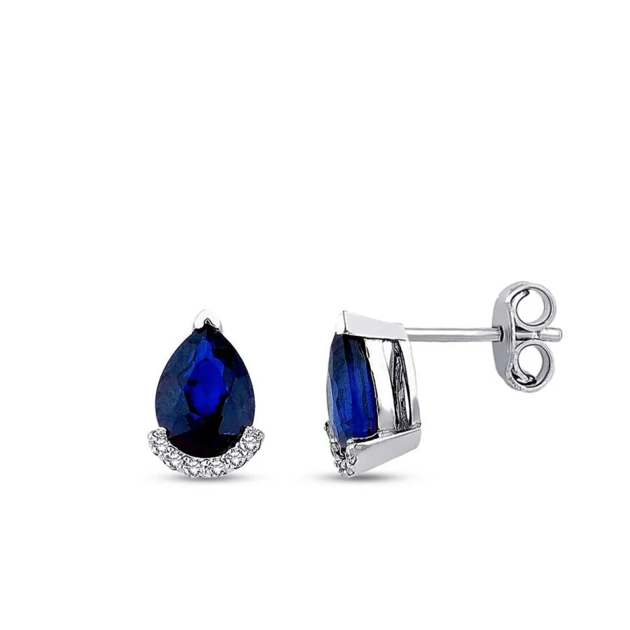 1.55 ct. Diamant Saphir Ohrringe