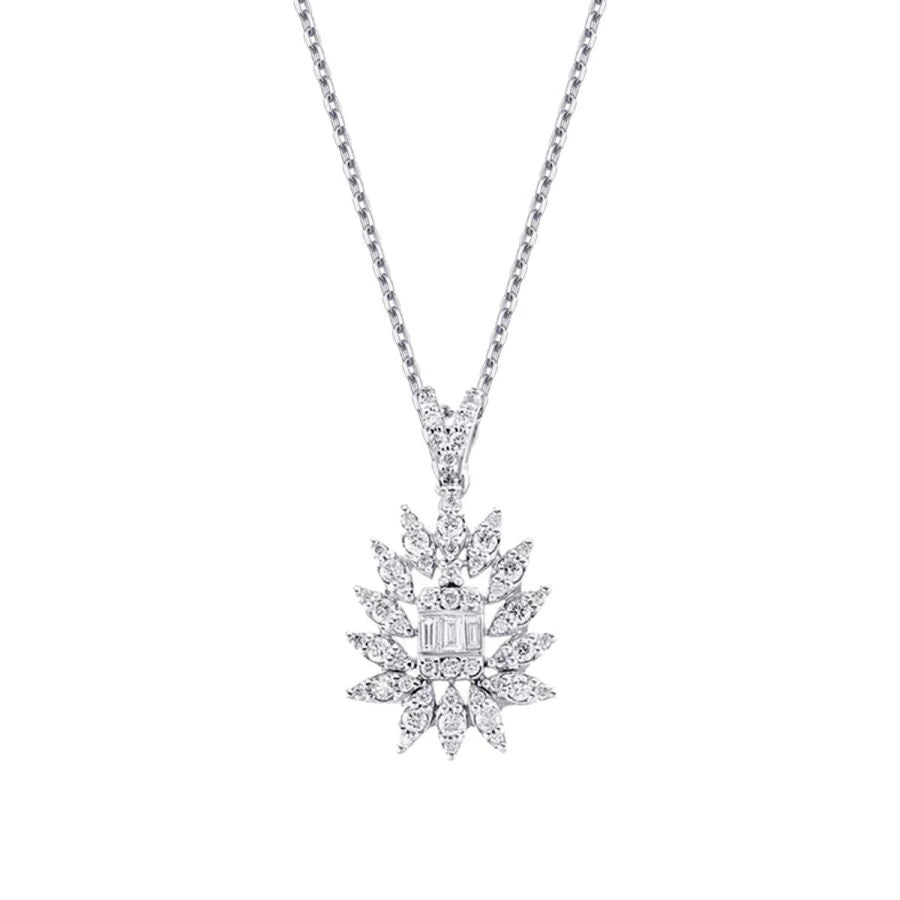 0.43 ct. Diamant Baguette Trend Halskette