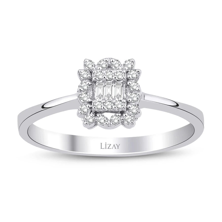 0.13 ct. Diamant Baguette Ring