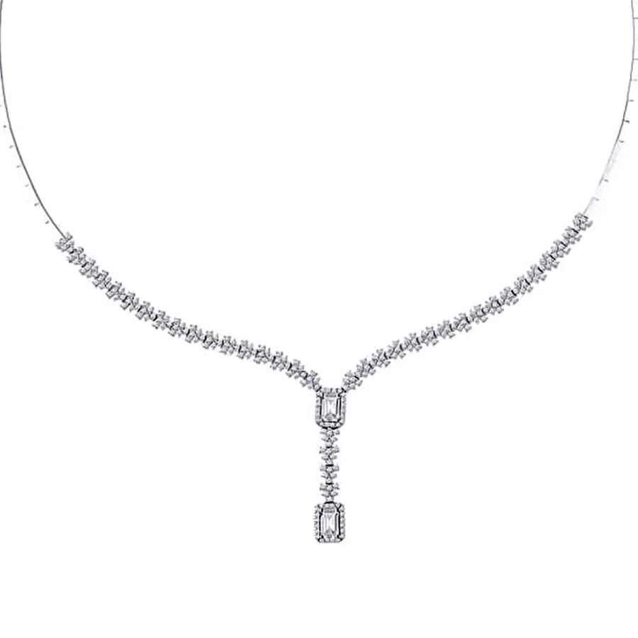 Gold Baguette Halskette in Reihe