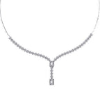 Gold Baguette Halskette in Reihe