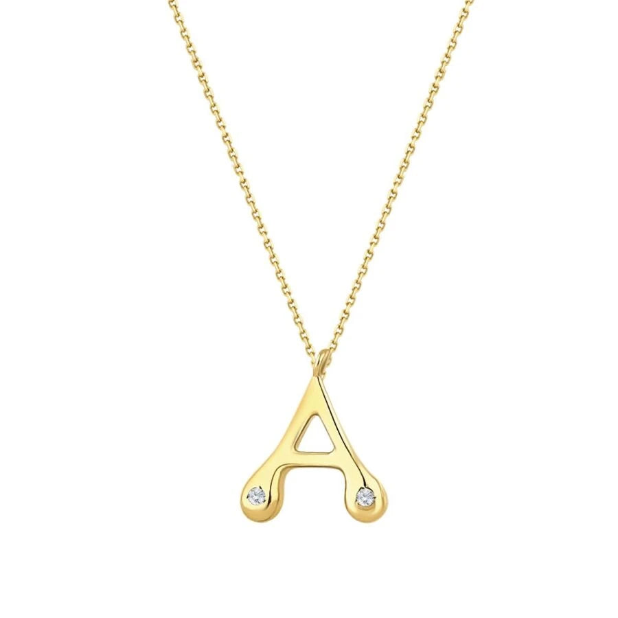 0.04 ct. Diamant A-Buchstabe Halskette