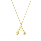 0.04 ct. Diamant A-Buchstabe Halskette
