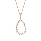 0.23 ct. Diamant Tropfen Baguette Halskette