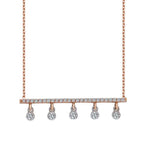 0.22 ct. Diamant Fünf-Stein Halskette