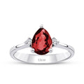 1.40 ct. Diamant Tropfen Rubin Ring