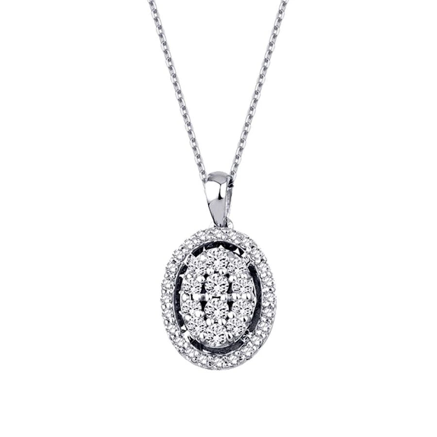 0.33 ct. Diamant Ovale Halskette