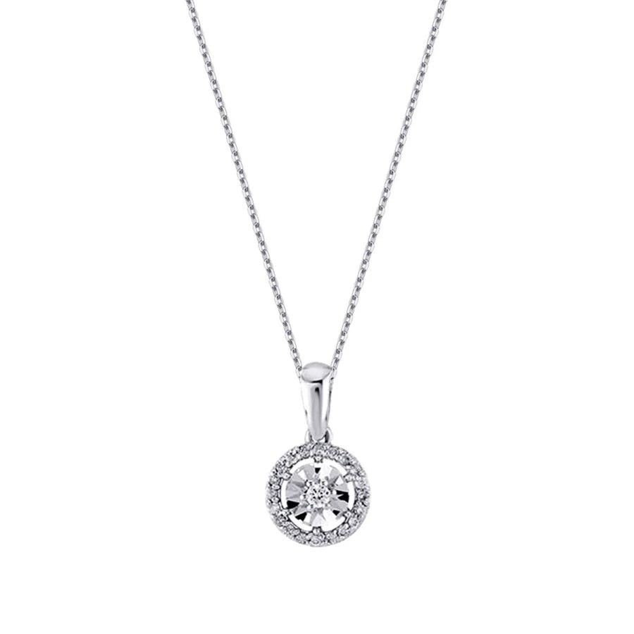 0.08 ct. Diamant Effekt Halskette