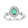 0.71 ct. Diamant Smaragd Ring