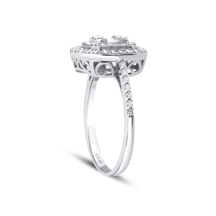 0.54 ct. Diamant Baguette Ring