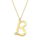 0.02 ct. Diamant B-Buchstabe Halskette