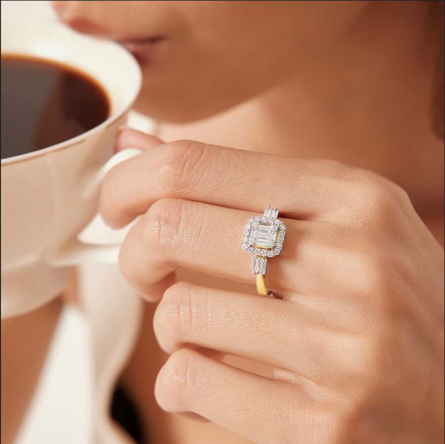 0.47 ct. Diamant Baguette Ring