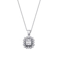 0.12 ct. Diamant Baguette Halskette