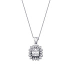 0.12 ct. Diamant Baguette Halskette