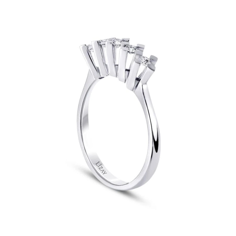 0.40 ct. Diamant Fünf-Stein Ring