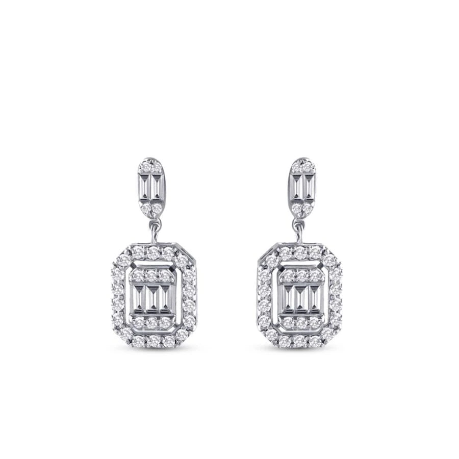 0.59 ct. Diamant Baguette Ohrringe