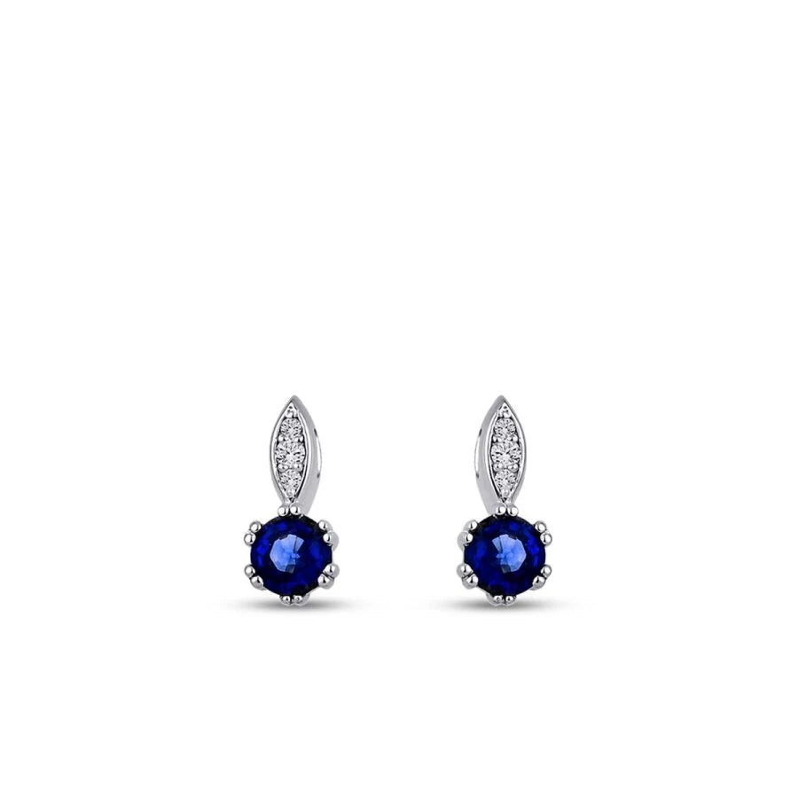 0.64 ct. Diamant Saphir Ohrringe