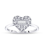 0.40 Karat Diamant Baguette Herz Set