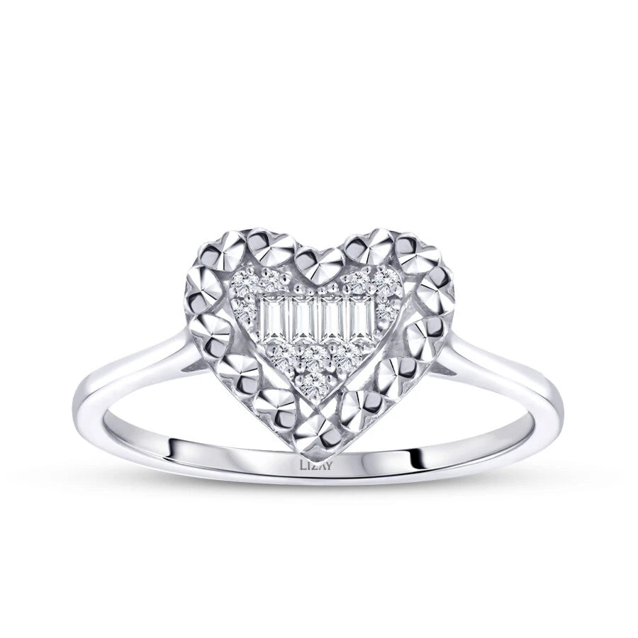 0.40 Karat Diamant Baguette Herz Set