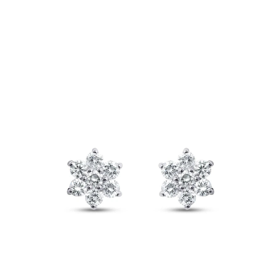 0.48 ct. Diamant Blumen Ohrringe