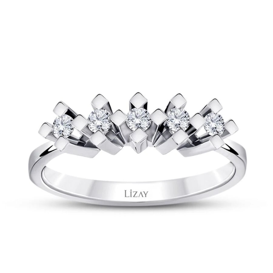 0.40 ct. Diamant Fünf-Stein Ring