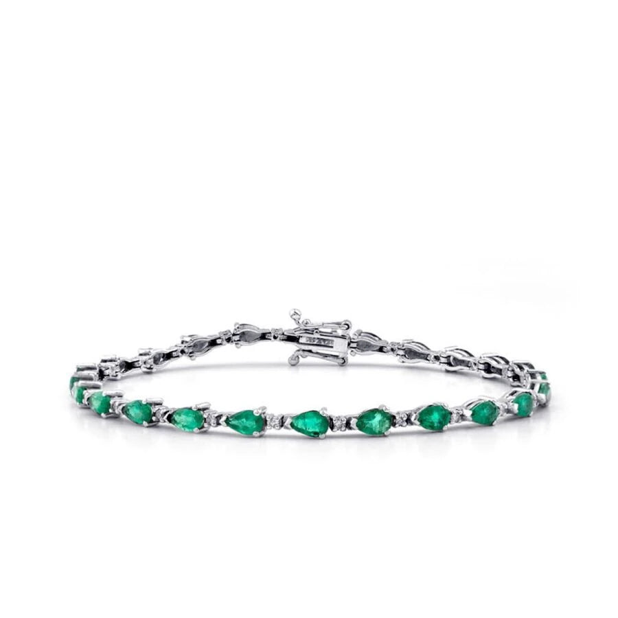 4.88 ct. Diamant Smaragd Armband