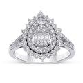 0.67 ct. Diamant Tropfen Baguette Ring