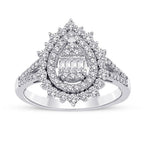 0.67 ct. Diamant Tropfen Baguette Ring