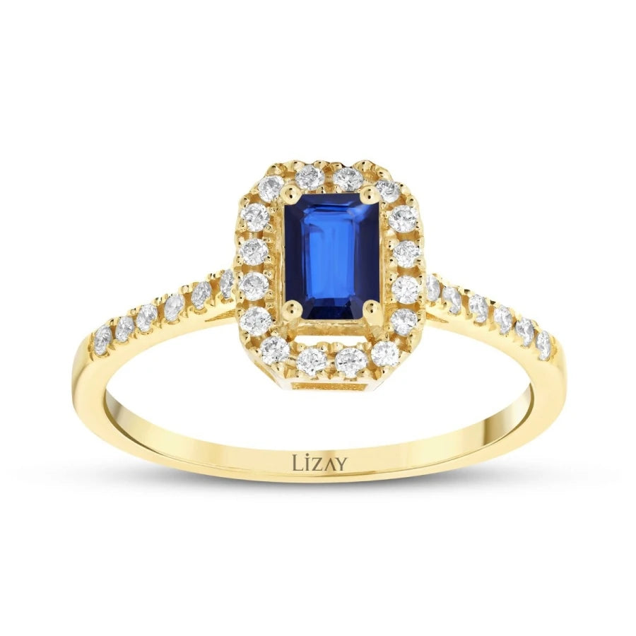 0.69 ct. Diamant Saphir Ring
