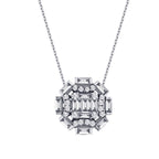 0.48 ct. Diamant Baguette Halskette