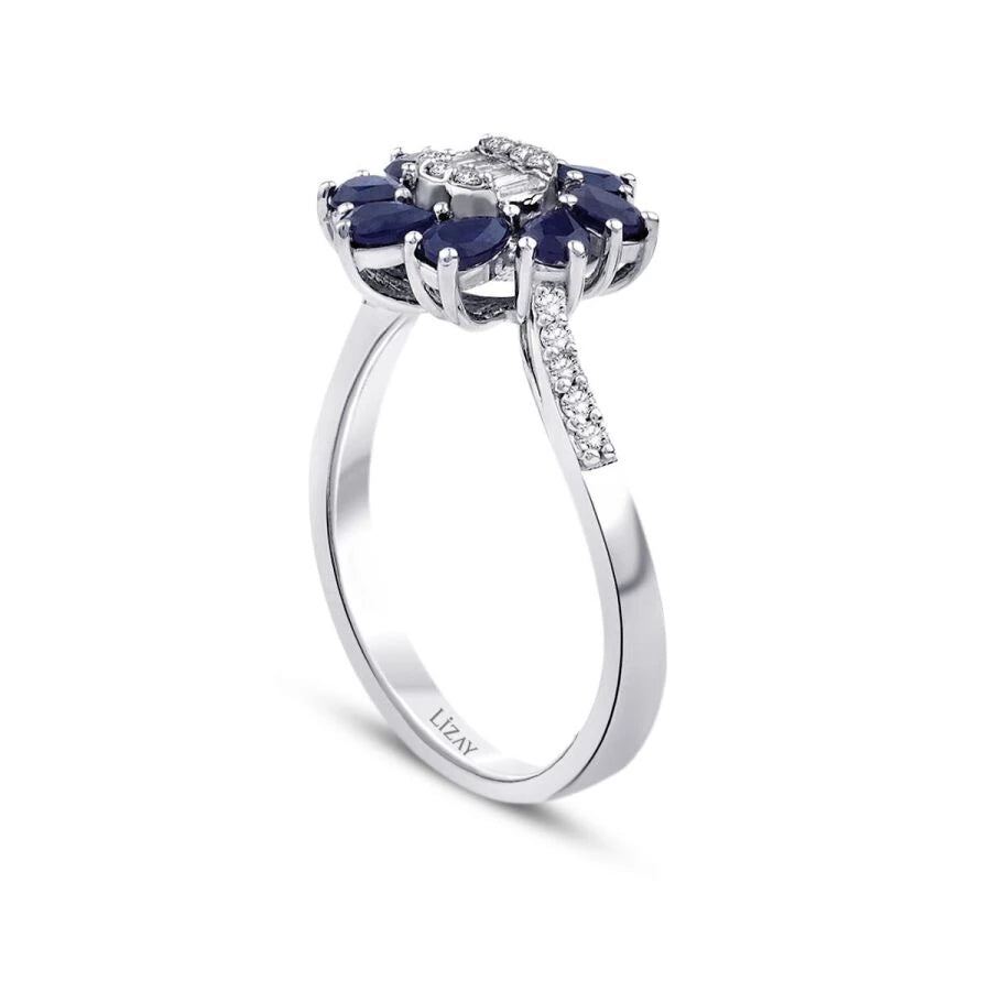 1.26 ct. Diamant Saphir Ring