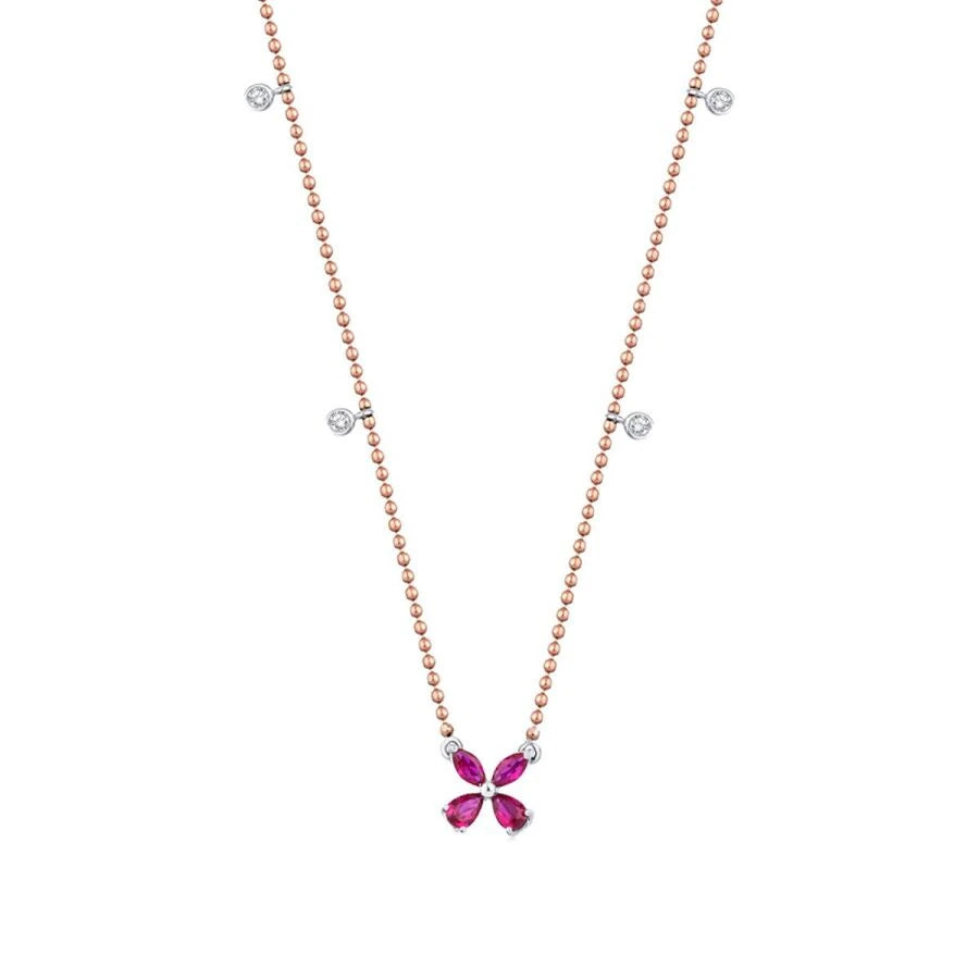 0.47 ct. Diamant Rubin Halskette