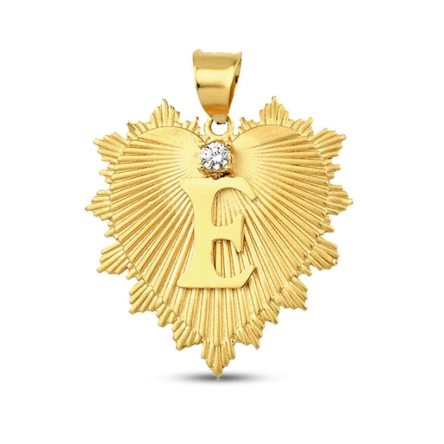Gold Herz Buchstaben Anhänger