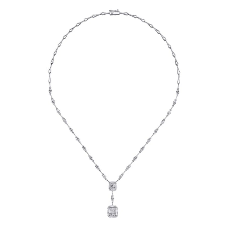 2.39 ct. Diamant Baguette Halskette