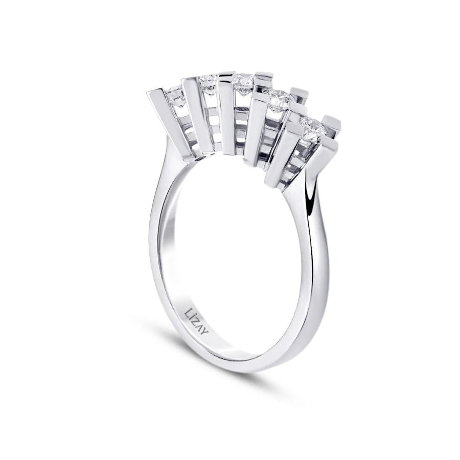 0.80 ct. Diamant Fünf-Stein Ring