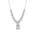 0.69 ct. Diamant Blumen Baguette Halskette