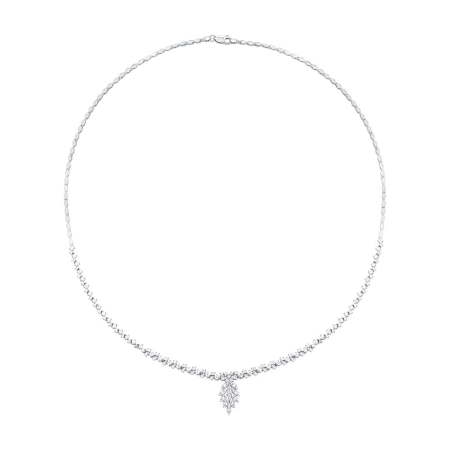 Gold Stein Blätter Halskette