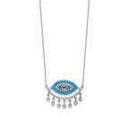 0.51 ct. Diamant Türkis-Auge Halskette