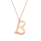 0.02 ct. Diamant B-Buchstabe Halskette