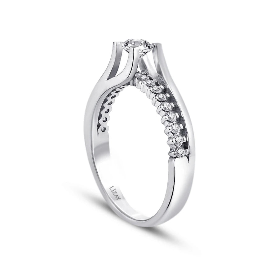 0.45 ct. Diamant Rund Solitär Verlobungsring