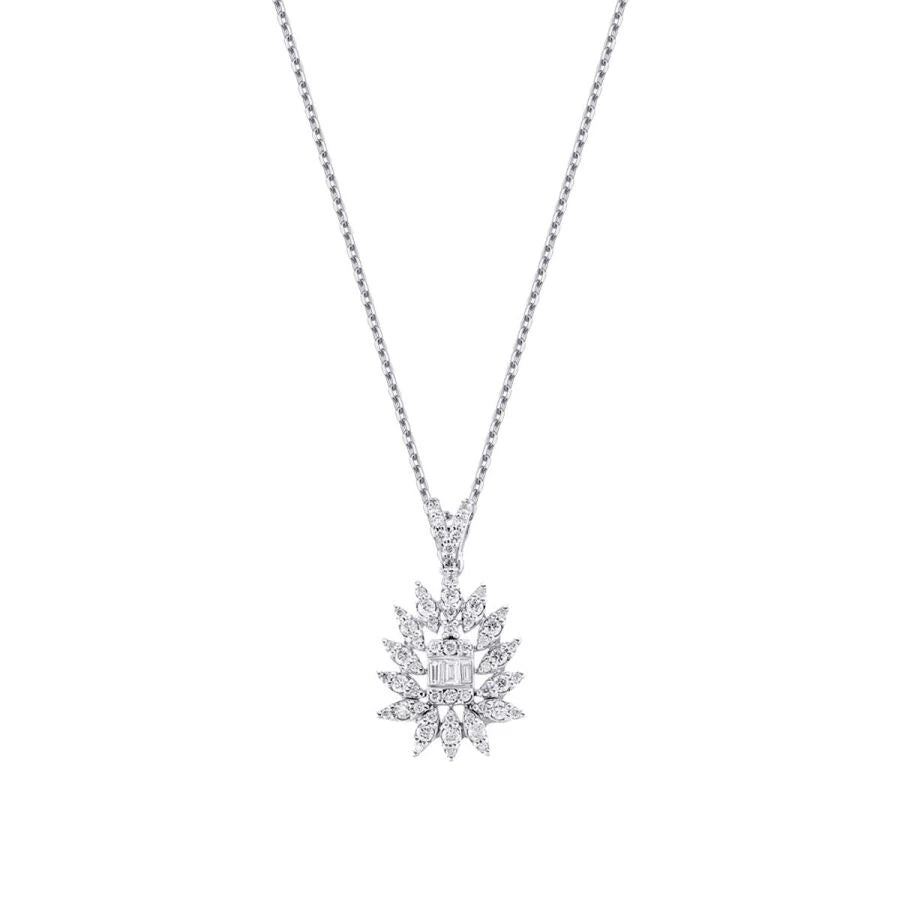 0.43 ct. Diamant Baguette Trend Halskette