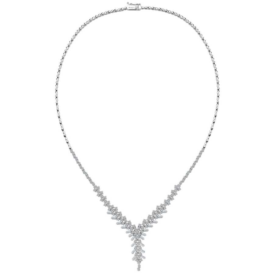 3.53 ct. Diamant Baguette Halskette