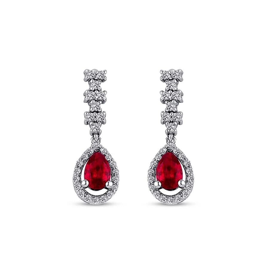 2.07 ct. Diamant Rubin Ohrringe