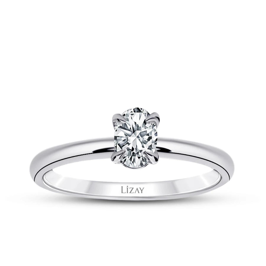 0.50 ct. Diamant Ovale Solitär Verlobungsring