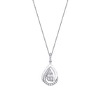 0.15 ct. Diamant Baguette Halskette