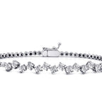0.06 ct. Diamant Effekt Baguette Armband
