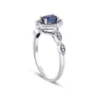 0.71 ct. Diamant Saphir Ring
