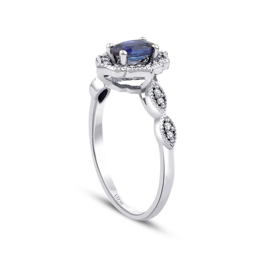 0.71 ct. Diamant Saphir Ring